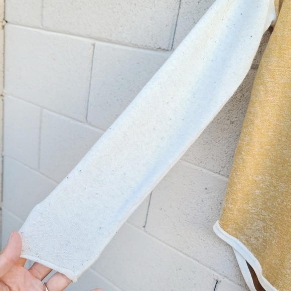 Smartwool | Shadow Pine Colorblock Sweater in Honey Gold/Natural Donegal NEW - Picture 6 of 12